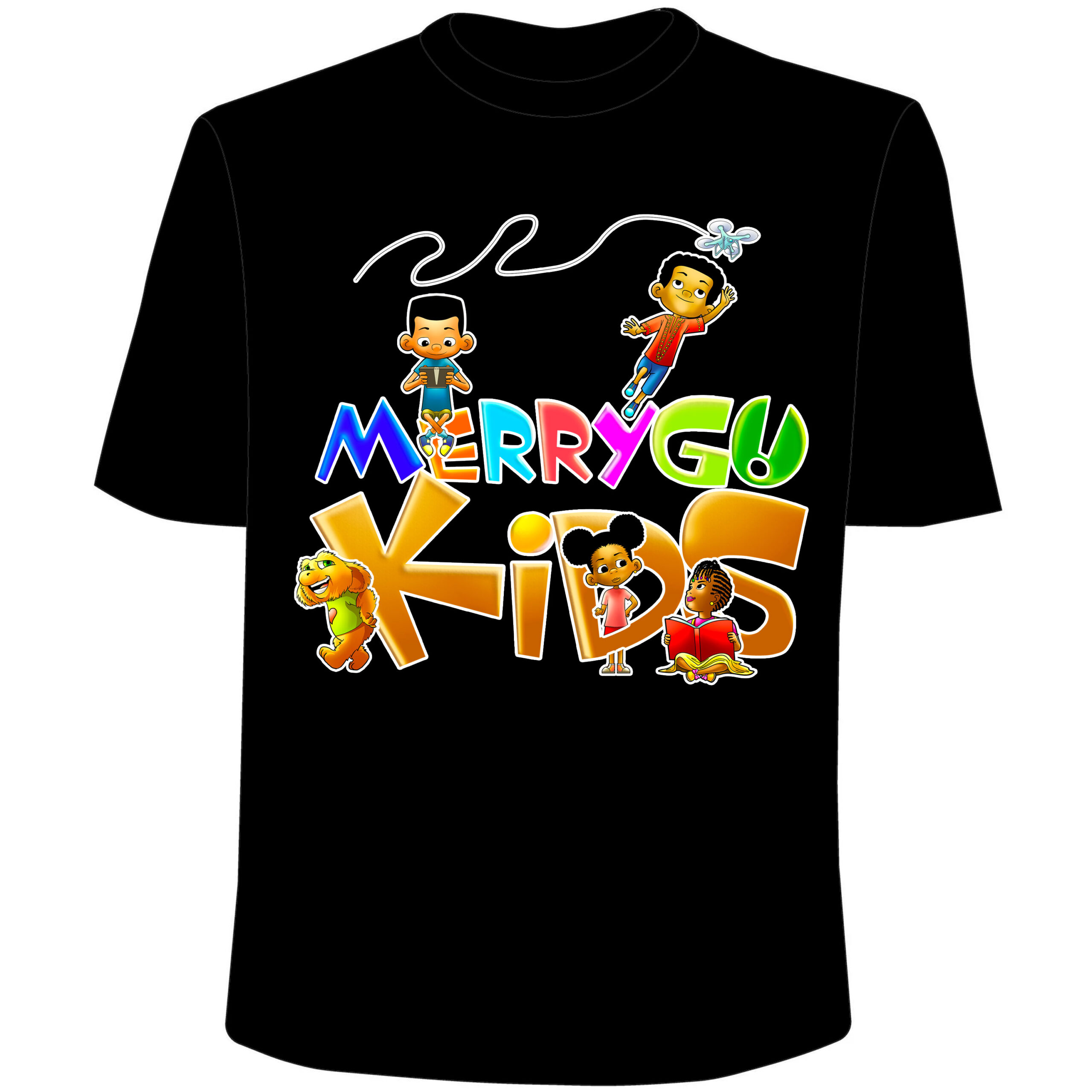 Cute Merry Kids Graphic Tee | Fun Children's Cartoon Shirt