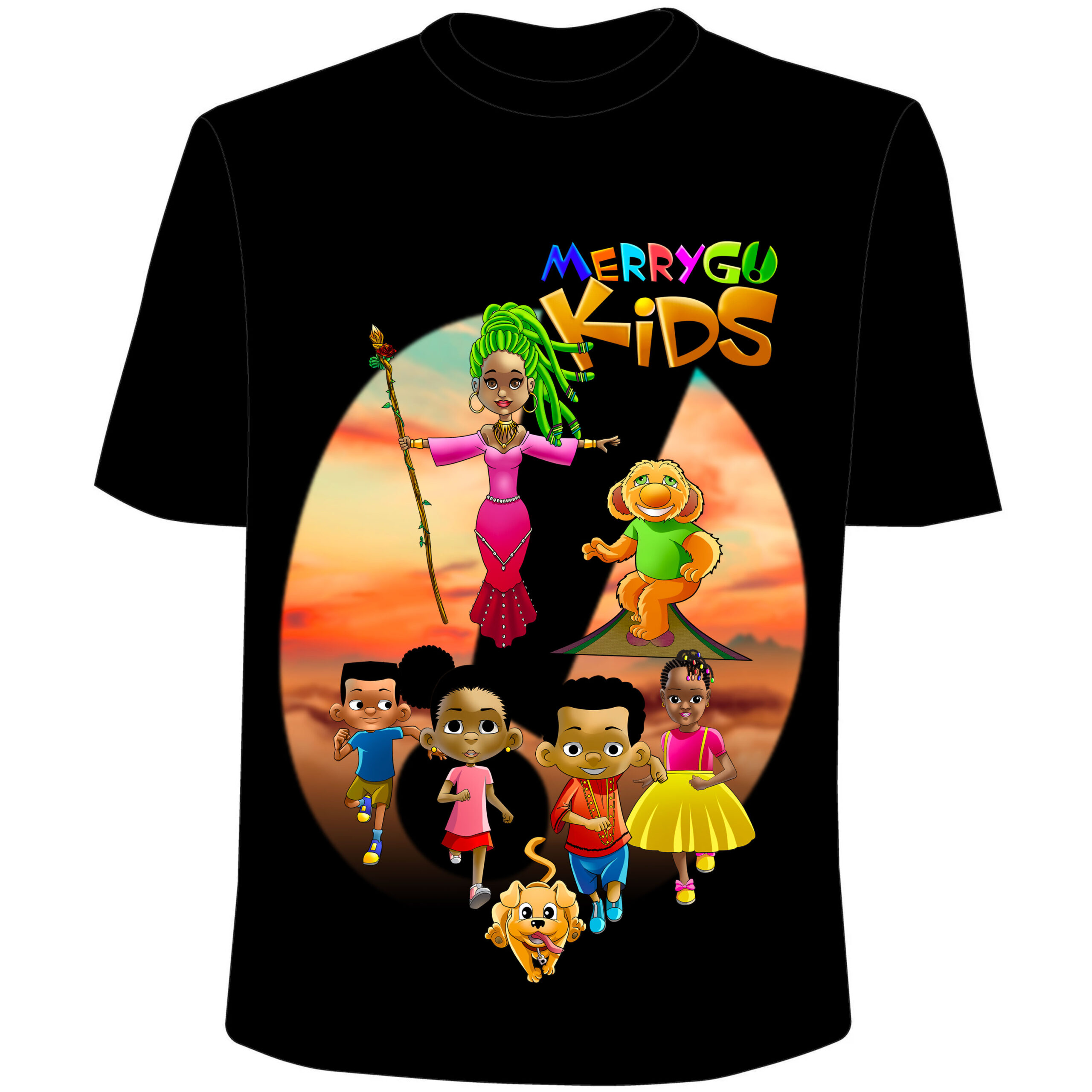Whimsical Merry Kids Tee | Rainbow Children Graphic Shirt | Cute Summer Outfit