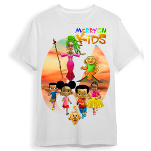 MERRYGU Kids Colorful Children Illustration T-Shirt - Celebrate Joy and Diversity